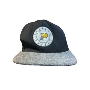 Mitchell & Ness Indiana Pacers Fitted Hat Size 7 1/8 Black Grey NBA Flat Bill